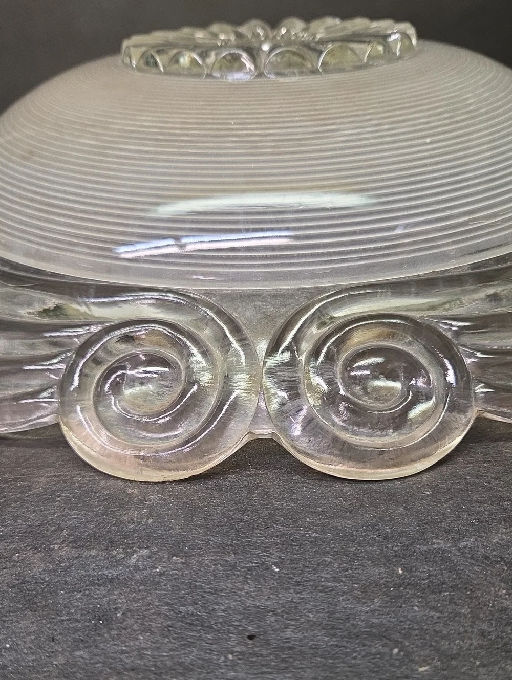 vintage Art Deco glass ceiling light shade